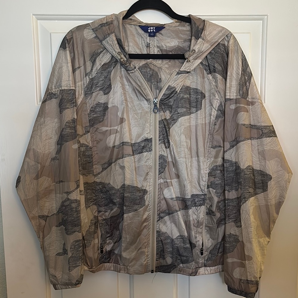 JoyLab Tan and Gray Camo Lightweight Jacket